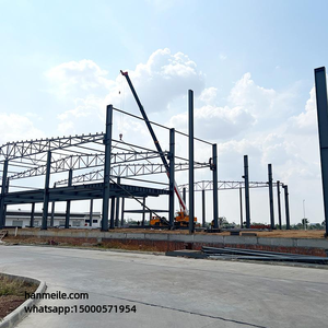Atelier de fabrication de charpentes métalliques au Cambodge, entrepôt, bâtiment à grande portée, stockage de charbon, structure en treillis, ingénierie transfrontalière - Product Image 3
