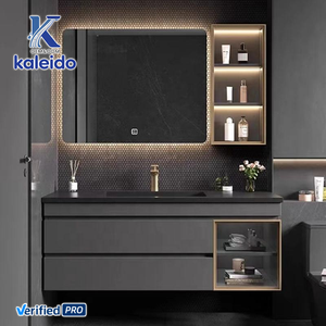 Juego de tocador moderno Kaleido 2025 OEM, el más vendido, incluye paneles de gabinete, espejo, lavabo, lavabos con espejos - Product Image 3