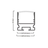 Avec diffuseur en PC pour montage en surface encastré pour LED Profilé LED en aluminium pour canal en aluminium