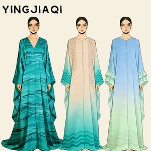 Custom Logo Ladies Modern Islamic <strong>Abaya</strong> Dress Wholesale New <strong>Model</strong> Turkish Robe Anti-Static Feature Natural for Muslims - Product Image 1