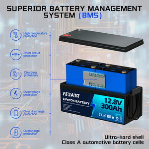 แบตเตอรี่ลิเธียมไอรอนฟอสเฟตคุณภาพสูง 12V 200Ah 300Ah พร้อมระบบ BMS อายุการใช้งานยาวนานสำหรับโซลาร์ - Product Image 3