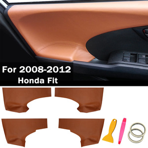 Microfiber Leather <b>Door</b> Panel <b>Trim</b> Kit For 2008-2013 Honda Fit Second Generation Adhesive Installation Modification Upgrade - Product Image 5