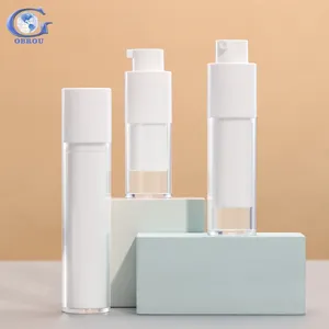 Yeni Model 15ml 30ml 50ml boş losyon kabı basın pompa emülsiyon şişeleri Serum vakum havasız pompa şişesi