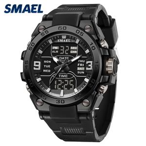 Montre SMAEL 8138 pour homme, nouvelle montre numérique-analogique à double affichage, élégante, multifonctionnelle, étanche 5ATM, montre de sport - Product Image 4