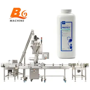 BURGEN Automatic Rotary Type Auger Derived Cornstarch Baby Powder Bottle Jar Filling Machine