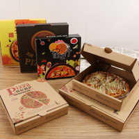 Weiß Günstige Holz Wellpappe Leistungs starker Hersteller Drucken Biologisch abbaubarer Großhandel Lieferant Kunden spezifische Pizza-Papier boxen