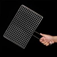 304/316 acier inoxydable barbecue gril grille antiadhésif extérieur cuisine accessoire soudé maille charbon de bois Gridiron Net flexion coupe