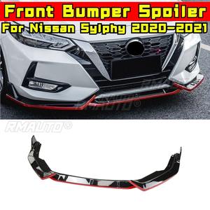 Para Nissan Sylphy 2020-2021: Kit de carrocería con alerón difusor y labio divisor de parachoques delantero, negro brillante, pieza de modificación de labio de parachoques - Product Image 4