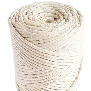 macrame cotton rope cords 4mm single twist 1ply strong string 5/32in 100m