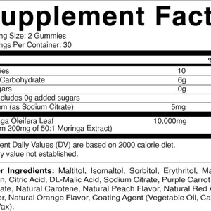Gomitas de Moringa Naturales, Superalimento, Suplemento de Moringa, Distribuidores de Suplementos al por Mayor - Product Image 2