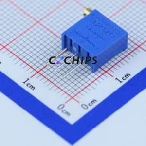 Resistencia Ajustable/Potenciómetro 3296X-1-202LF SIP-3P, Resistencia de 10x4.8mm, 2kOhm, 10%, 500mW, 100ppm ℃ - Product Image 1