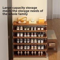 Meuble à chaussures multicouche en bois pour salon, hôtel, entrée de maison, dortoir, appartement locatif - Petit meuble de rangement étroit et simple, facile à assembler