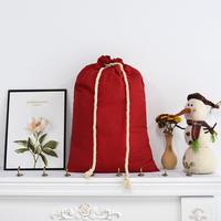 Sac cadeau personnalisé Joyeux Noël Père Noël Sac cadeau pour enfants pour le stockage du colis de Noël Grand sac Père Noël en coton avec cordon de serrage