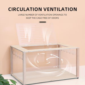 Cage à hamster en bois à grand espace ouverture facile pour petits animaux Cage à hamsters cochon d'inde <span class=keywords><strong>Chinchilla</strong></span> lapin - Product Image 4
