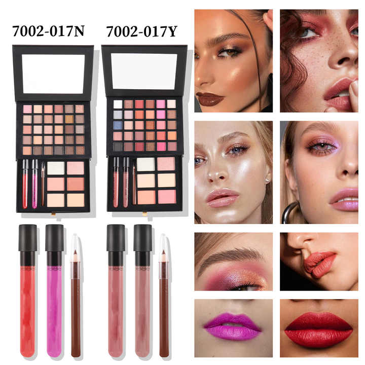 Popular Style Multi-function Makeup case Earth Color Eye Shadow Pressed Powder Cosmetic Integrated Plate Makeup