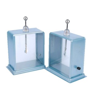 Électroscope à feuille métallique en boîtier de fer, mesureur électrostatique pour objets, ensemble de deux pièces, pour démonstration en collèges et lycées - Product Image 3