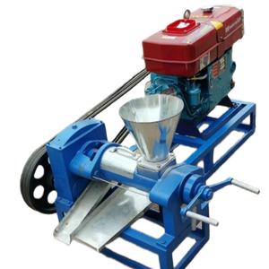 Semi Automatic Screw Oil Press Machine for Peanut Oil Extraction High Productivity Carbon Steel Construction Blue Frame - Product Image 1