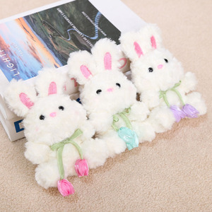 Vente d'usine – Porte-clés en peluche mini-tulipe super doux, pendentif en coton Kawaii, anti-stress, cadeau de mariage - Product Image 4