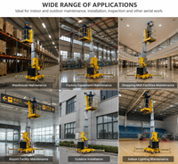 Vente directe d'usine, plateformes de travail aérien électriques de haute qualité, monte-élévateurs à mât vertical, alliage magnésium-aluminium, CE