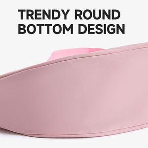 Tas selempang wanita bentuk bulan sabit setengah kain nilon warna-warni grosir tas selempang wanita dengan Logo kustom - Product Image 3