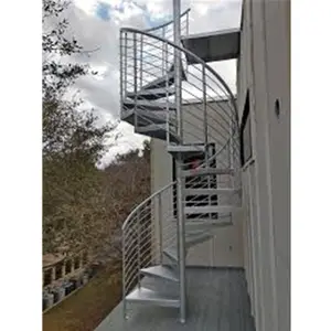 DAIYA modular exterior glass spiral staircase with outdoor spiral staircase drawing