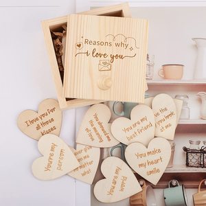 วันวาเลนไทน์10เหตุผลที่ฉันรักคุณกล่องไม้หัวใจในกล่องของขวัญโรแมนติก - Product Image 6
