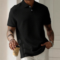 Chemise d'été 2025 pour homme, décontractée, unie, à manches courtes, en maille jacquard texturée, Spandex/Polyester, coupe régulière, haute qualité