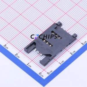 SIM-108S-ARP6 SIM Card Connector SMD Connector Flip Cover Type Mini SIM Card Card Holder 2.5mm - Product Image 1
