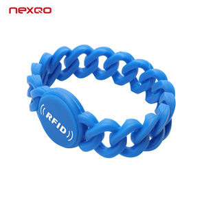 UHF防水RFIDリストバンド子供用ウォーターパークPVCシリコーン材料1Kチップ13.56MHz 125KHz周波数ソフトミニタグNFC - Product Image 2