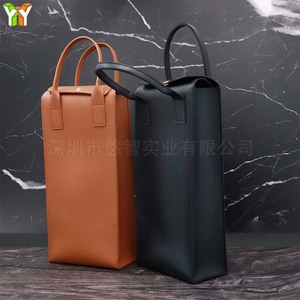 กระเป๋าใส่ไวน์หนังแบบแพ็คคู่ เหมาะสำหรับคริสต์มาสและขวดขนาด 750 มล. - Product Image 4