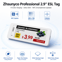 Etiquetas Electrónicas de Precio (ESL) Ultrafinas con NFC de 2.9'' de Zhsunyco, Etiquetas Digitales que Funcionan con Batería, Actualizables a través del Supermercado