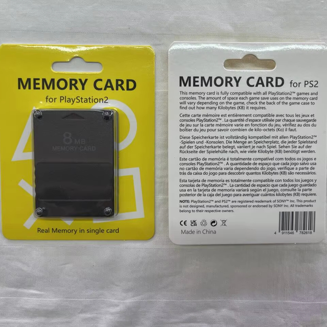 High Quality 8MB Memory Card for PS2(color Box)