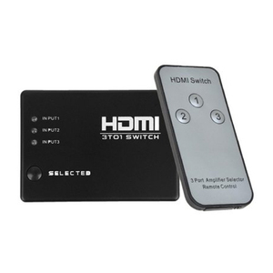 HDMI 3 To 1 <b>Switch</b> With <b>Remote</b> Control For Multiple Devices Selection - Product Image 1