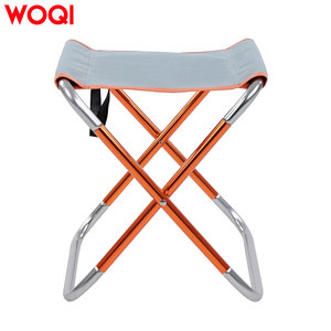 WOQI Modern Iron Small Folding <strong>Stool</strong> Travel Chair <strong>Fold</strong> <strong>up</strong> Lightweight Camping Outdoor Furniture Portable - Product Image 2