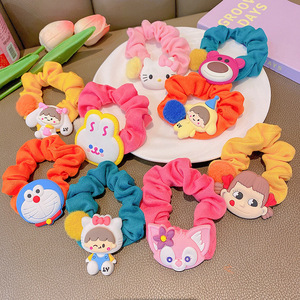 Coletero Infantil con Forma <span class=keywords><strong>de</strong></span> Intestino Grande en Colores Pastel, Banda Elástica para el Cabello <span class=keywords><strong>de</strong></span> Niña, No Daña el Cabello, Lindas Lentejuelas, Hecho a Mano, para Cumpleaños - Product Image 4