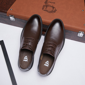 Chaussures habillées souples et respirantes pour hommes, style automne/hiver 2025, en cuir véritable, à brides réglables, talons bas, imperméables, bout pointu - Product Image 4