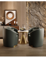 Sillón Individual de Cuero Moderno y de Lujo, Muebles Ecológicos para el Hogar, Sala de Estar, Hotel, Oficina, Recepción, Salón de Belleza