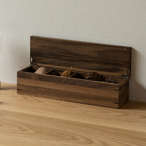 Bằng gỗ hộp lưu trữ với nắp lưu niệm ngực để tổ chức túi trà handmade tự nhiên Walnut gỗ trang trí thùng hộp - Product Image 5