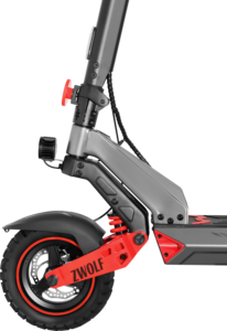 Trottinette électrique D3 Single Drive PZ0065 rouge, moteur 500W, capacité 150kg, LED, pliable, étanche, contrôle par application, vitesse maximale 45km/h - Product Image 6