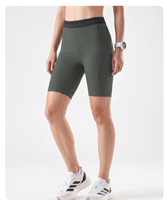 Shorts de sport moulants pour femmes, personnalisables avec logo, en nylon et élasthanne, séchage rapide, pour la gym, l'entraînement et la course à compression