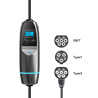 Chargeur de véhicule électrique portable Khons, neuf, personnalisé, 32A, 7KW, monophasé, type 2 IEC62196-2, prise CEE 3 broches bleue, avec approbation CE