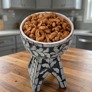 Soporte de Pastel de Bambú Hecho a Mano de Lujo, No Tóxico, Ecológico, con Núcleo de Nácar, para Exhibición de Postres en Ramadán y Eid, Decoración Festiva de Mesa - Product Image 3