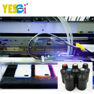 כן-צבעוני UV הדפסת דיו עבור EPSON DX5 DX7 I3200 TX800 XP600 T3200 UV הזרקת דיו מדפסת הדפסת ב זכוכית PVC קרמיקה מתכת