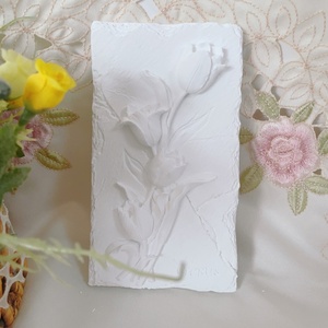 Peignez votre propre relief floral en plâtre, tableau de <span class=keywords><strong>dessin</strong></span> en gypse vierge pour plantes et fleurs, artisanat parent-enfant, peinture DIY, décoration artistique - Product Image 2