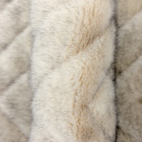 Tissu en fausse fourrure à poils bicolores, 100 % polyester, avec support tricoté, pour vêtements, jouets, artisanat, chapeaux, cols
