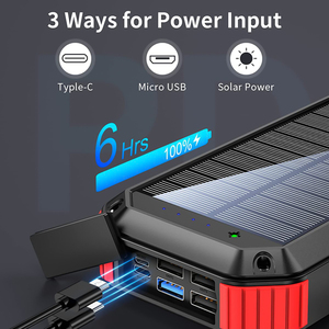 ES983S chargeur solaire sans fil de haute qualité banque d'alimentation 30000 mah chaud 2022 nouveau avec chargeur sans fil powerbank avec flash - Product Image 3
