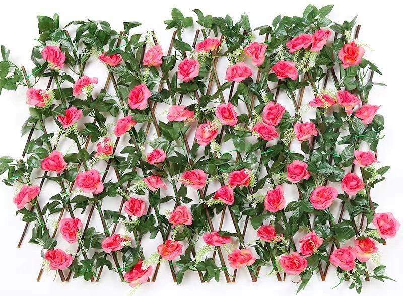 Clôture en bois rose rouge 0,7m