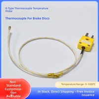 Sensor Suhu Tinggi Khusus Cakram Rem M4 Probe Kepala Tembaga untuk Pengukuran Suhu Termokopel Tipe K