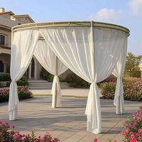 Pavillon en acier sur mesure de fabrication directe, vente en gros, structure de jardin de luxe, gazebo extérieur à structure en treillis diamanté pour jardin
