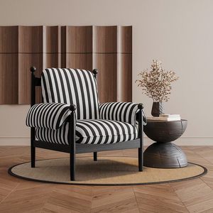<span class=keywords><strong>Fauteuil</strong></span> d'appoint Boucle en bois massif, style rétro français, pour petit espace, salon, balcon, canapé paresseux, <span class=keywords><strong>fauteuil</strong></span> individuel en tissu médiéval - Product Image 2